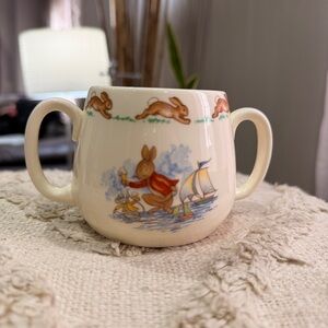Royal Doulton Vintage Collectible BUNNYKINS Double Handle Cup / Loving Cup